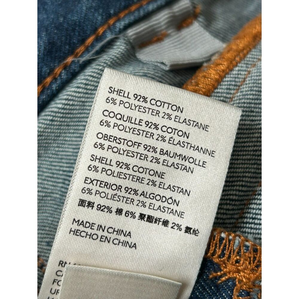 Anthropologie Pilcro High Rise Waisted Button Trouser Bootcut Blue Jeans size 26 - Picture 6 of 6